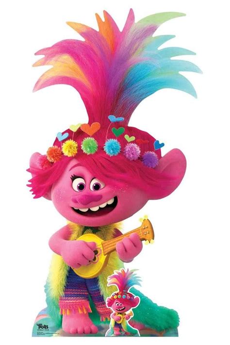 princess poppy  ukulele official trolls world  cardboard cutout