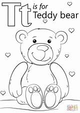 Letter Coloring Teddy Bear Pages Printable Preschool Alphabet Kids Worksheets Sheets Supercoloring Color Kindergarten Colouring Lion Letters Book Getcolorings Davemelillo sketch template