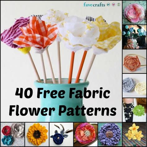 fabric flower patterns favecrafts