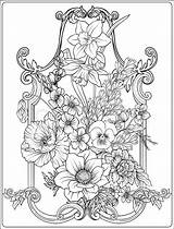 Daffodil Anemone Rococo sketch template