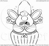 Chubby Fairy Freaking Godmother Coloring Clipart Cartoon Cory Thoman Outlined Vector sketch template