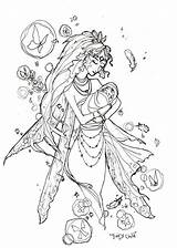Coloring Pages Gothic Fairy Printable Adult Adults Fantasy Girl Shark Anime Goth Boy School Evil Print Fairies Quality High Color sketch template