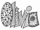 Coloring Name Pages Printable Olivia Tag Custom Stevie Doodles Zentangle Sydney Color Names Sheets Getcolorings Says Lily Colorings Own Getdrawings sketch template