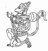 Hanuman Sita sketch template