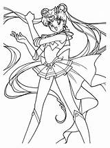 Moon Sailor Coloring Pages Animated Sailormoon sketch template