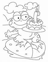 Birthday Frog Happy Coloring Pages Dad Papa Cake Toad Frogs Cute Color Printable Precious Moments Getcolorings Print Popular Mom Comments sketch template