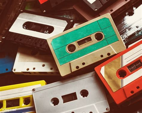 vintage cassette tapes collection premium image  rawpixelcom