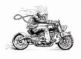 Ghost Skeleton Harley Davidson Tatuagem Caveira sketch template