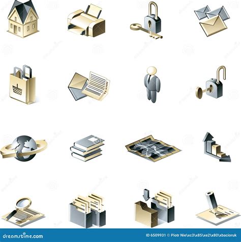 business icon set stock image image