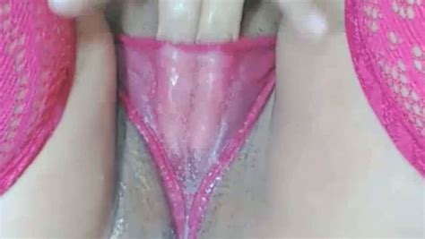 Wet And Juicy Pussy Dripping Squirt Over Panties In