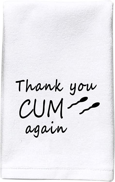 gjtim thank you cum again bathroom towel cum towel funny t for