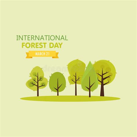 forest day poster stock vector illustration  forest
