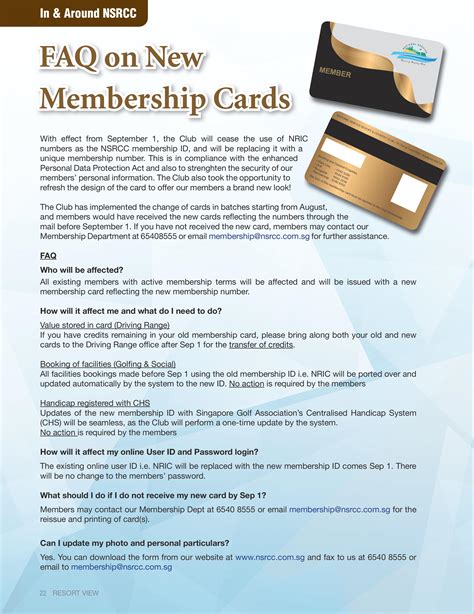 faq   membership cards national service resort country club