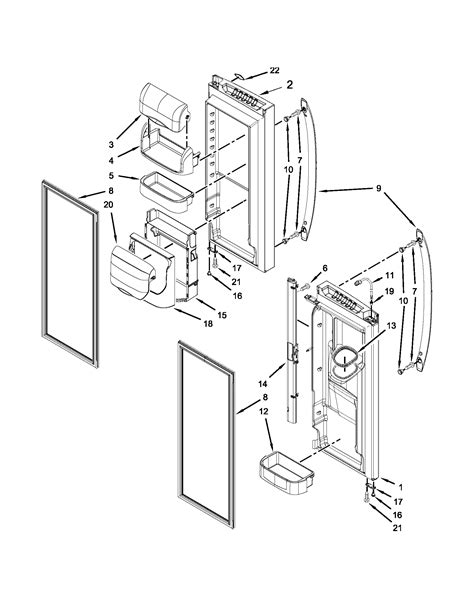 refrigerator door parts diagram parts list  model mfivem maytag parts refrigerator