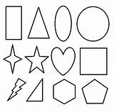 Shapes Coloring Clipart 2d Geometric Basic Shape Pages Simple Printable Clip Kids Cliparts Color Cool Drawing sketch template
