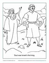 Saul Samuel Israel Becomes Eli Sundayschoolzone Disobeys Getcolorings Anoints Pict Childrens Colorings sketch template