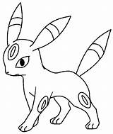 Coloring Pokemon Umbreon Pages Popular sketch template