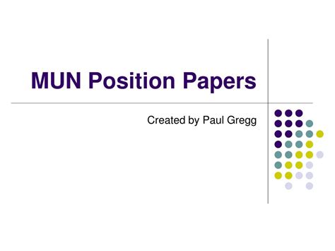 mun position papers powerpoint    id