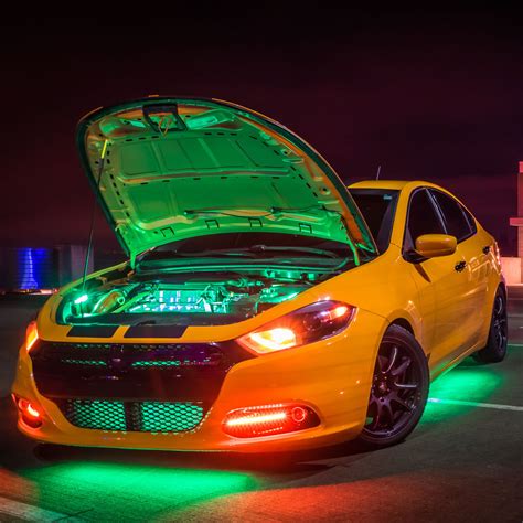 doxmall led car underglow neon accent strip  app control underbody lights kit  sound
