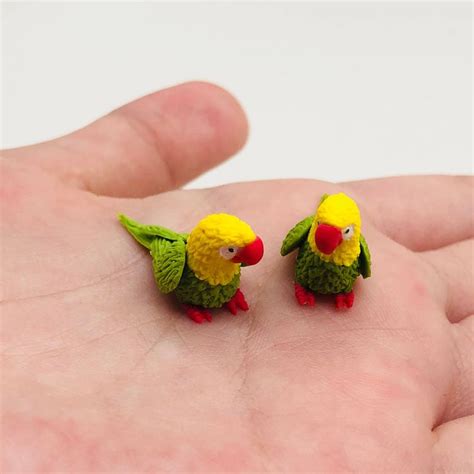 miniature birds duominiature animal miniature dollhouse etsy miniatures miniature animals