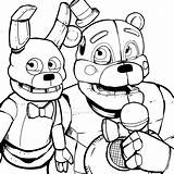 Fnaf Freddy Funtime Sister Location Pages Colouring Wip Drawings Foxy Trending Days Last Random sketch template