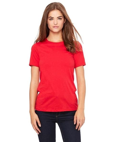 red cotton plain t shirt for women online shopping in pakistan