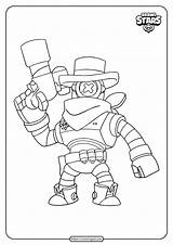 Brawl Stars Darryl Coloring Printable Pages Sheriff Whatsapp Tweet Email sketch template