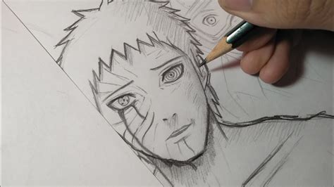 real time step  step tutorial menggambar obito uchiha sketsa