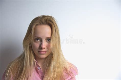 Portrait Of A Blonde Girl Stock Image Image Of Face 215266919