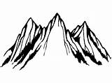 Mountain Clipart Clip Library Coloring sketch template