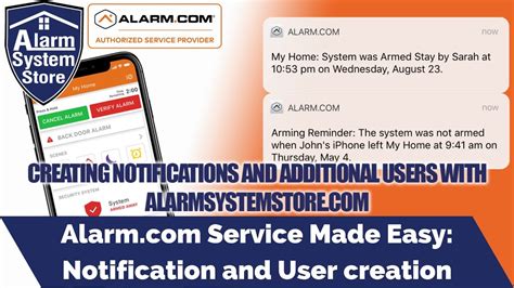 alarmcom notifications  user setup youtube