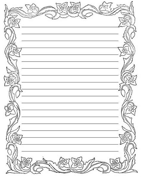 printable lined paper  border followershut  lined paper