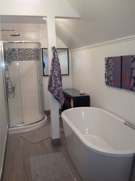 Bathroom Modern Curved Corner Shower Room With Rain Head Shower