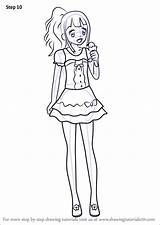 Pripara Step Drawing Nanami Shirai Draw Tutorials Drawingtutorials101 Anime sketch template