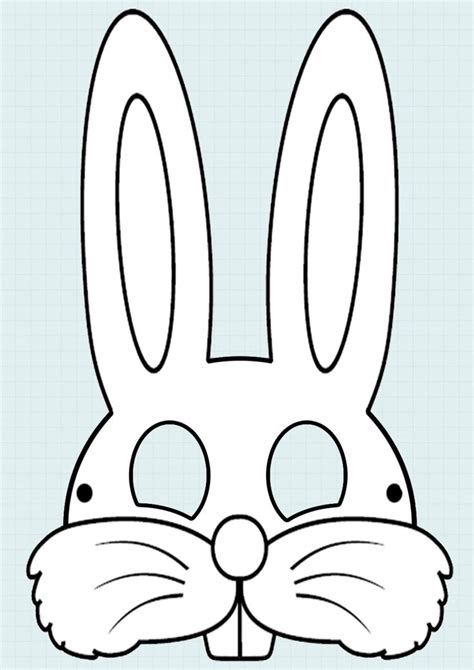 open full size rabbit face mask template clipart easter bunny mask