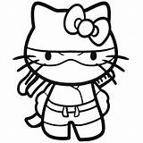 Hello Ninja Kitty Coloring Pages Choose Board sketch template