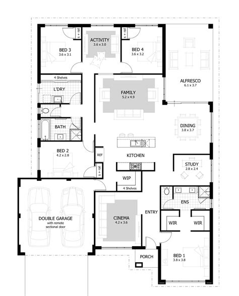 bedroom bungalow floor plan floorplansclick