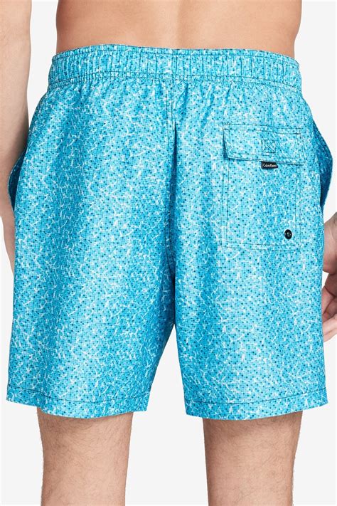 Calvin Klein Pool Printed Euro Length Swim Trunk Cheapundies