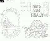 Warriors Nba Coloring Vs Cavaliers Final sketch template