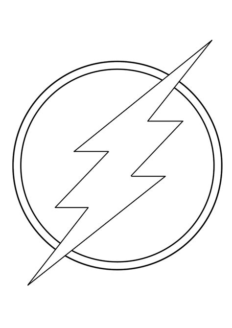 flash logo pages coloring pages
