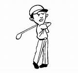 Jugador Golfe Colorir Golfista Enfadado Acolore Deportes Coloritou Relacionados sketch template