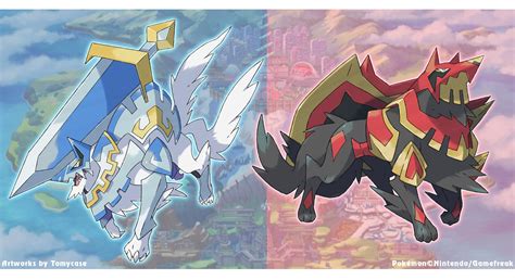fan art  designs  pokemon sword  shield version legendaries nintendosoup