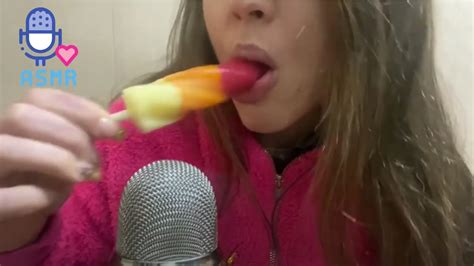 asmr popsicle sucking licking mouth sound no talking youtube