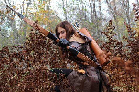 Woman Warrior Huntress Archery Bow Arrow Archery Girl