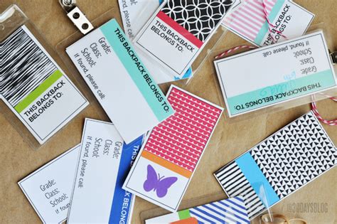 printable backpack tags