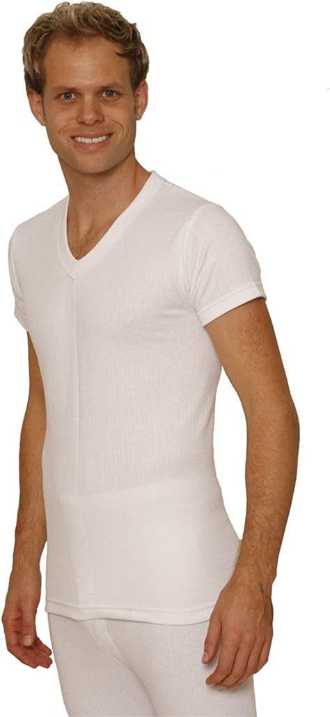 Octave 3 Pack Mens Thermal Underwear Short Sleeve V Neck T Shirt Vest