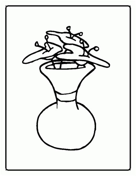 flower pot coloring page coloring home
