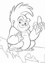 Gorilla Coloring Baby Pages Cute Color Getcolorings Pag sketch template