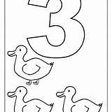 Number Coloring Pages Three Print Printable Color Numbers Kids Worksheets Getcolorings Preschool Vector Getdrawings ارقام sketch template