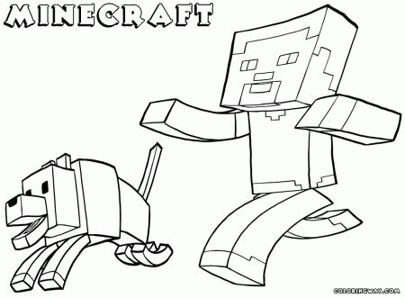minecraft coloring page dog   lego coloring page minecraft